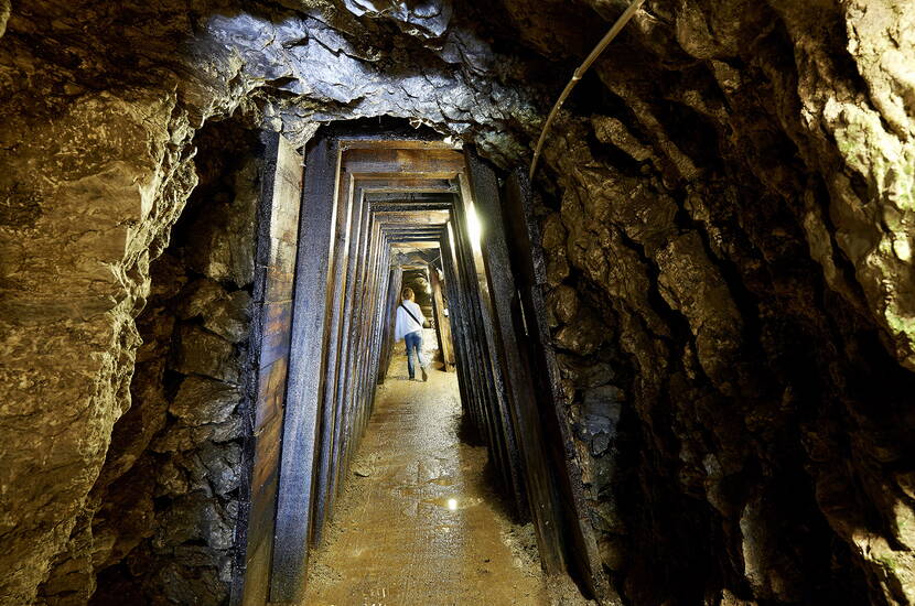 Zoom: Escursione per famiglie alle Miniere di sale di Bex. Tornate indietro nel tempo e seguite le orme dei minatori alla ricerca dell'«oro bianco». Scoprite le impressionanti imprese che i nostri antenati hanno compiuto interamente a mano nell'ultima miniera di sale ancora in funzione in Svizzera.