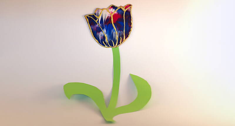 Bring ein wenig Frühling in dein Zuhause mit dieser schönen Tulpe aus Windradfolie.